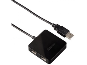 USB 2.0 HUB 1:4, fekete (HAMA 12131)