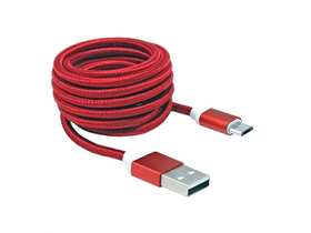 Sbox MICRO USB 1R 1 m-es kábel, piros
