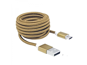 Sbox MICRO USB15U 1,5m-es kábel, arany