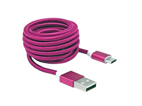Sbox MICRO USB15P 1,5m-es kábel, pink