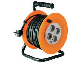 HOME HJR 4-50 Kábeldob, fém talp, 4 földelt aljzat, 50m HOME HJR 4-50 Kábeldob, fém talp, 4 földelt aljzat, 50m