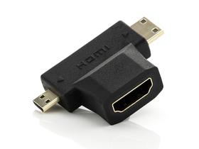 VIVA 177414 HDMI T adapter, HDMI fogl. - miniHDMI-C+