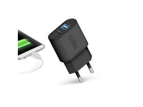 SBS TR2USB21AFAST punjač, crni SBS TR2USB21AFAST punjač, crni