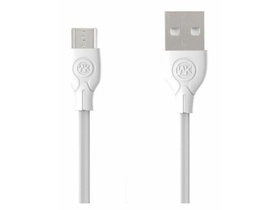 WK 285687 micro-USB - USB Adatkábel, Fehér