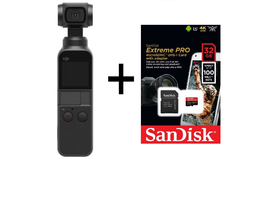 DJI Osmo Pocket + Ajándék SanDisk Extreme Pro microSDHC 32GB memóriakártya