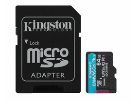 Kingston microSDXC Canvas Go Plus 64GB UHS-I/U3/V30/A2 SDCG3/64GB