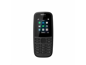 Nokia 105 (2019) Mobiltelefon, Fekete + Domino Quick SIM