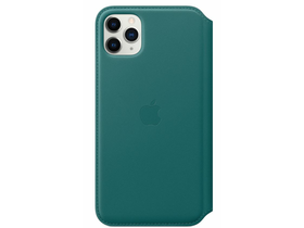 Apple Kinyitható iPhone 11 Pro Max-bőrtok Pávakék (MY1Q2ZM/A)