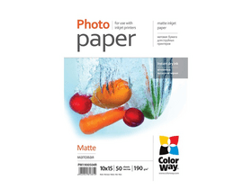 COLORWAY fotópapír, prémium matt, 190 G/M, 10X15, 50 lap COLORWAY fotópapír, prémium matt, 190 G/M, 10X15, 50 lap