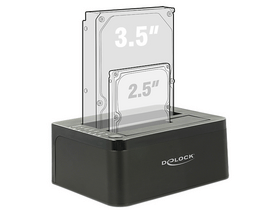 Delock 62661 USB 3.0 HDD/SSD Kettős fogadó állomás Delock 62661 USB 3.0 HDD/SSD Kettős fogadó állomás