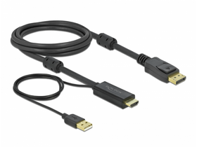 Delock 85964 HDMI - DisplayPort átalakító kábel, 2m Delock 85964 HDMI - DisplayPort átalakító kábel, 2m