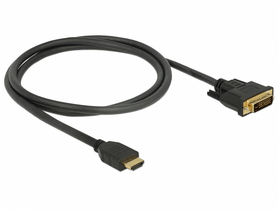Delock 85652 HDMI - DVI 24+1 kétirányú kábel, 1 m Delock 85652 HDMI - DVI 24+1 kétirányú kábel, 1 m
