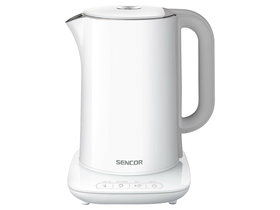 Fehér Sencor SWK 1591WH Duplafalú vízforraló hőfokszabályzóval, Fehér