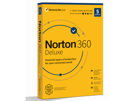 Norton 360 Deluxe 50GB HUN, 1 Felhasználó, 5 gép, 1 éves, dobozos vírusirtó szoftver Norton 360 Deluxe 50GB HUN, 1 Felhasználó, 5 gép, 1 éves, dobozos vírusirtó szoftver