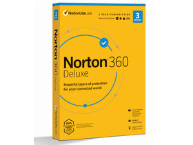 Norton 360 Deluxe 25GB HUN, 1 Felhasználó, 3 gép, 1 éves, dobozos vírusirtó szoftver