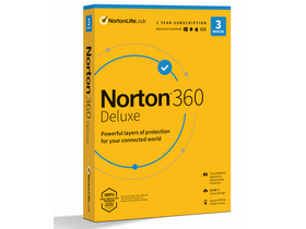Norton 360 Deluxe 25GB HUN, 1 Felhasználó, 3 gép, 1 éves, dobozos vírusirtó szoftver Norton 360 Deluxe 25GB HUN, 1 Felhasználó, 3 gép, 1 éves, dobozos vírusirtó szoftver