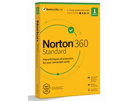 Norton 360 Standard 10GB HUN, 1 Felhasználó, 1 gép, 1 éves, dobozos vírusirtó szoftver Norton 360 Standard 10GB HUN, 1 Felhasználó, 1 gép, 1 éves, dobozos vírusirtó szoftver