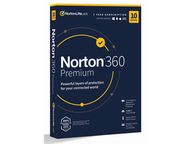 Norton 360 Premium 75GB HUN, 1 Felhasználó, 10 gép, 1 éves, dobozos vírusirtó szoftver