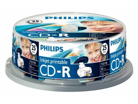 Philips CD-R Nyomtatható 700 MB, 25 db