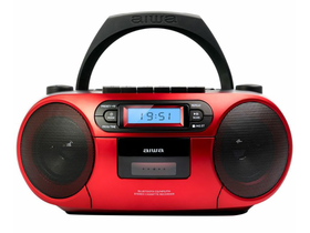 Aiwa BBTC-550RD hordozható CD-lejátszó, piros