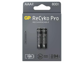 GP B2218 ReCyko Pro NiMH Akkumulátor HR03 (AAA) 800mAh, 2db