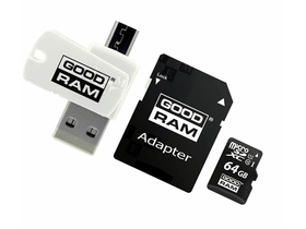 Goodram M1A4-0640R12 microSDXC kártya+kártyaolvasó , 64GB