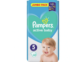 Pampers Active Baby Jumbo Pack pelenka, 5-ös méret, 60 db Pampers Active Baby Jumbo Pack pelenka, 5-ös méret, 60 db