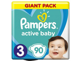 Pampers Active Baby Giant Pack pelenka, 3-as méret, 90 db