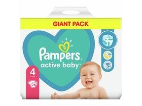 Pampers Active Baby Giant Pack pelenka, 4-es méret, 76 db