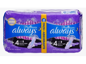 Always Platinum Secure Night Egészségügyi betét, 10 db Always Platinum Secure Night Egészségügyi betét, 10 db