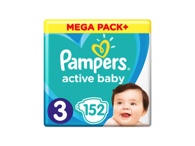 Pampers Active Baby Megabox Plus pelenka, 3-as méret, 152 db