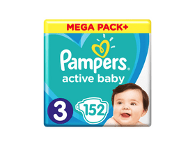 Pampers Active Baby Megabox Plus pelenka, 3-as méret, 152 db Pampers Active Baby Megabox Plus pelenka, 3-as méret, 152 db
