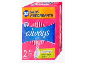 Always Ultra Super Plus Egészségügyi betét, 32 db Always Ultra Super Plus Egészségügyi betét, 32 db