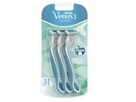Gillette Venus3 Sensitive eldobható női borotva, 3 db, zöld Gillette Venus3 Sensitive eldobható női borotva, 3 db, zöld