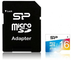 Silicon Power microSDHC Elite UHS-1 16GB + adapter SP016GBSTHBU1V20SP
