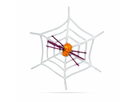 Halloween -i pókháló pókkal, fehér (58101)