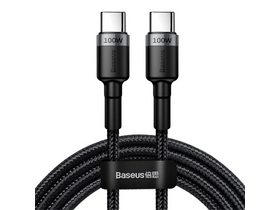 Baseus USB Type-C 100W Gyorstöltő adatkábel 2m, fekete/szürke (CATKLFALG1)