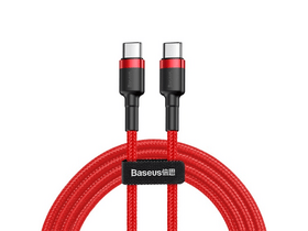 Baseus USB Type-C 60W Gyorstöltő adatkábel 1m, piros (CATKLFG09)