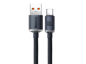 ACC Baseus Crystal Shine USB Type-A – USB Type-C, 100W gyorstöltő adatkábel, 1.2m, fekete