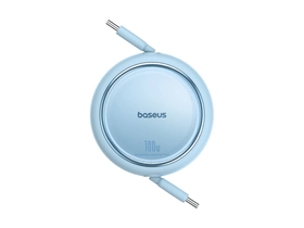 ACC Baseus Free2Draw Mini USB Type-C, 100W gyorstöltő adatkábel, kihúzható, automata behúzó funkcióval, 1m, kék