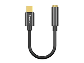 Baseus USB Type-C/3,5mm jack audió kábel, fekete (CATL5401)