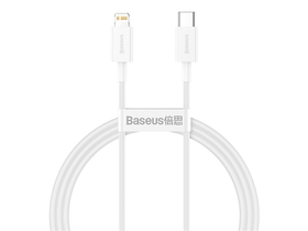 ACC Baseus Superior USB Type-C – iPhone, 20W gyorstöltős adatkábel, 1m, fehér
