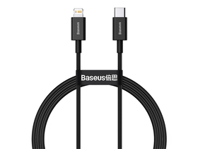 ACC Baseus Superior USB Type-C – iPhone, 20W gyorstöltős adatkábel, 1m, fekete