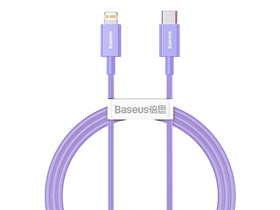 ACC Baseus Superior Series USB Type-C – iPhone, 20W gyorstöltő adatkábel, 1m, lila
