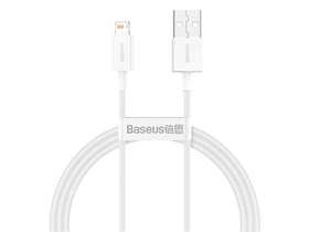 ACC Baseus Superior USB Type-A – iPhone, 2.4A gyorstöltő adatkábel, 1m, fehér