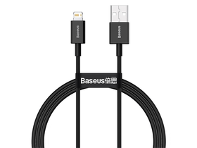 ACC Baseus Superior USB Type-A – iPhone, 2.4A gyorstöltő adatkábel, 1m, fekete
