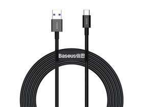 Baseus Superior USB Type-A/USB Type-C Gyorstöltős adatkábel 2m, fekete (CATYSA01)