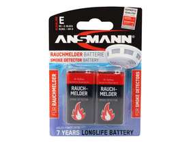 ANSMANN 9V elem 6LR61 füstjelzőbe 2db/bliszter