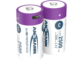 ANSMANN Li-ion baby akkumulátor 2500mAh USB-C 2db/csomag