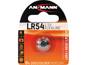Ansmann LR54 / LR1130 / AG10 1,5V alkáli gombelem Ansmann LR54 / LR1130 / AG10 1,5V alkáli gombelem